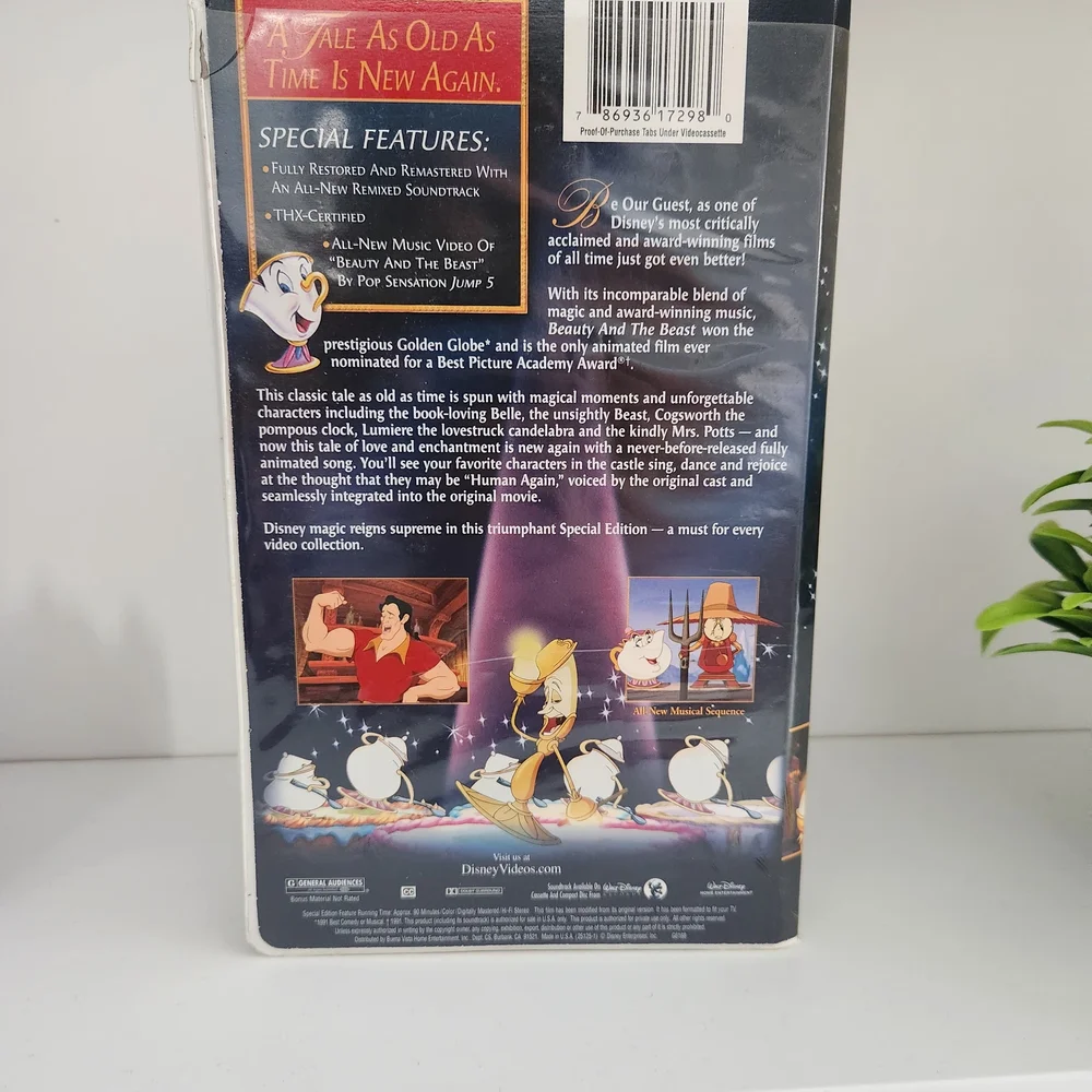 Vintage DISNEY VHS: 1991 BEAUTY & THE BEAST - Special Edition - Platinum Edition